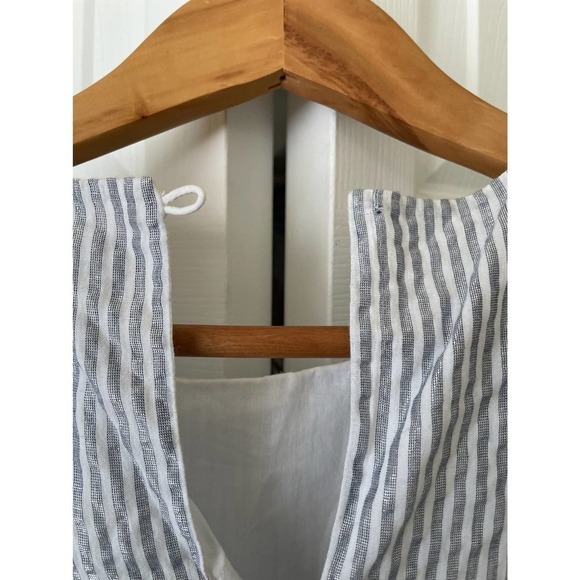 Crewcuts Girl's Silver Metallic Striped Cotton Blend Poplin Dress • Size 14 🗣 - Picture 6 of 6